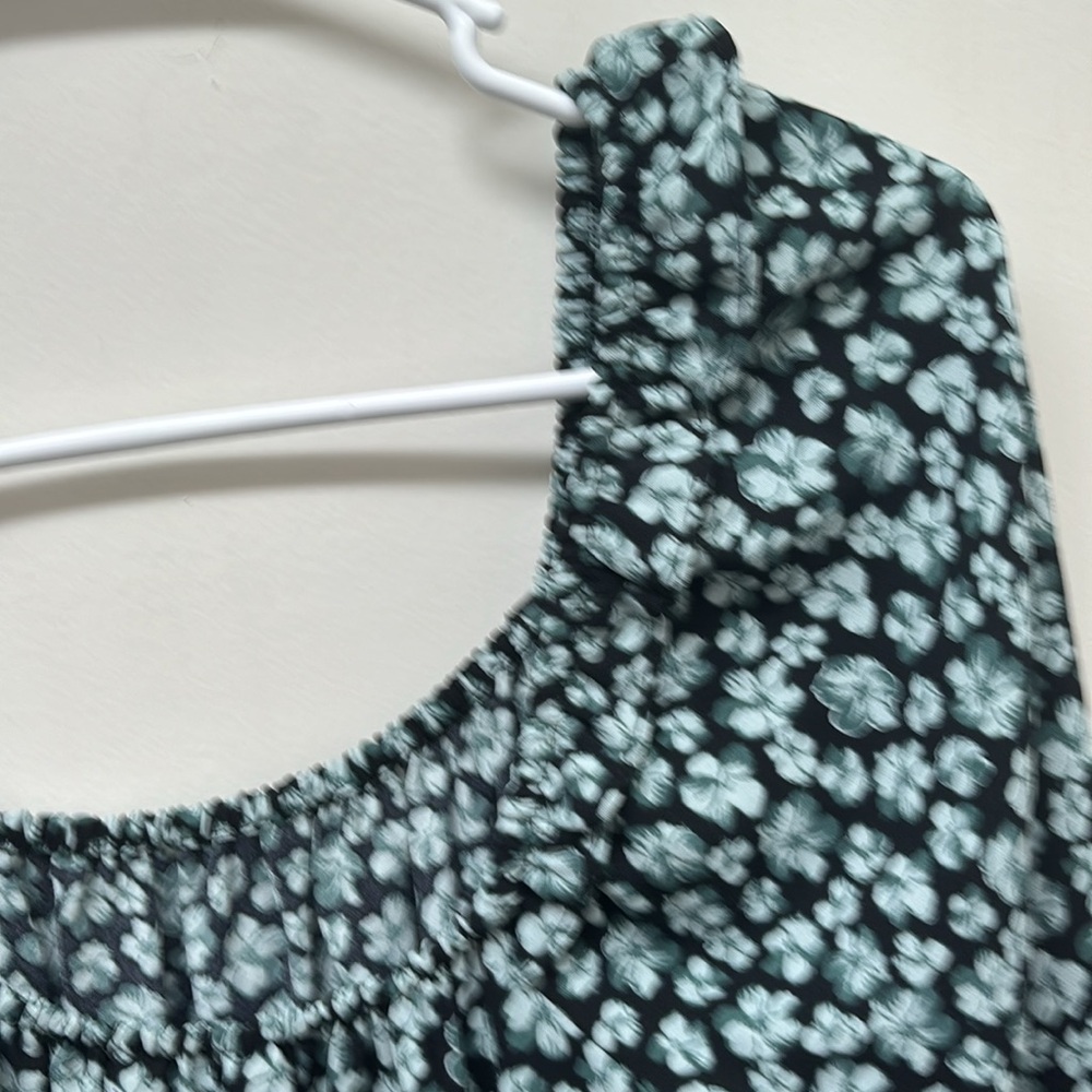 Nine West Black Floral Blouse - Size XS - Picture 7 of 8